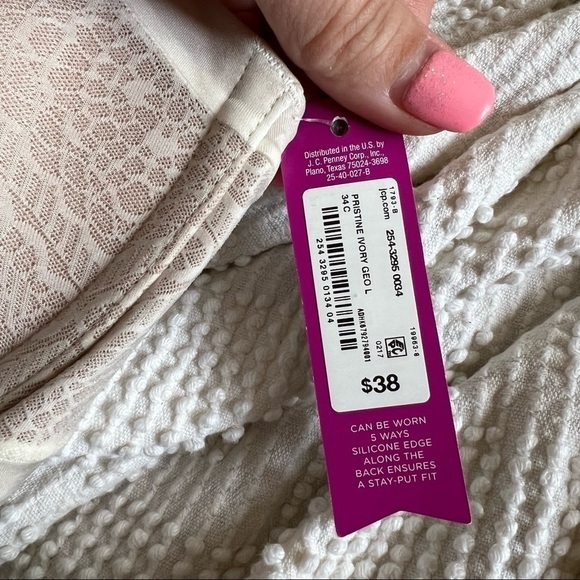 AMBRIELLE PRISTINE IVORY GEO Multi-way Straplesa Bra - Picture 4 of 7